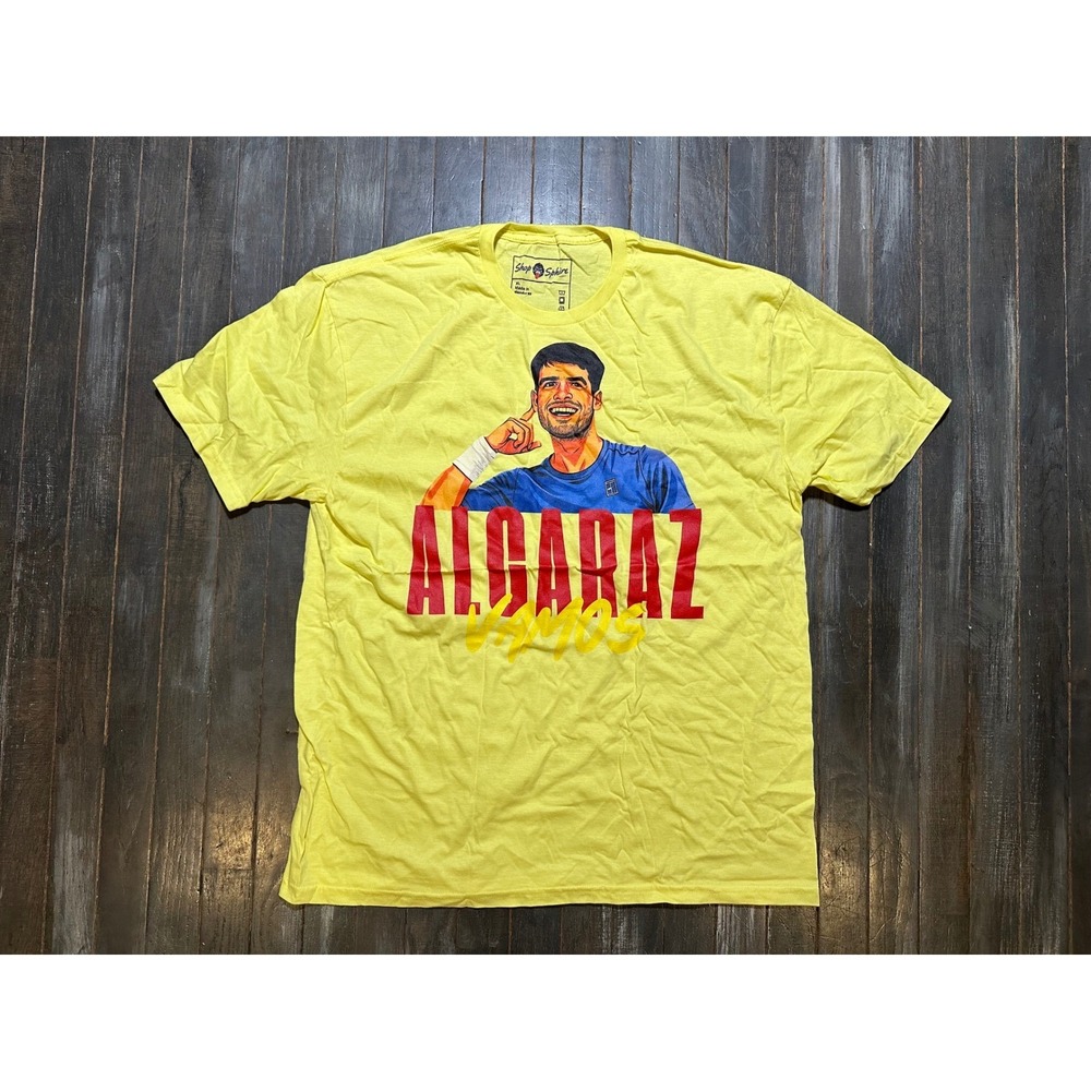 Shop Sphere Carlos Alcaraz Vamos‎ Tennis Graphic T-Shirt Yellow Short Slv